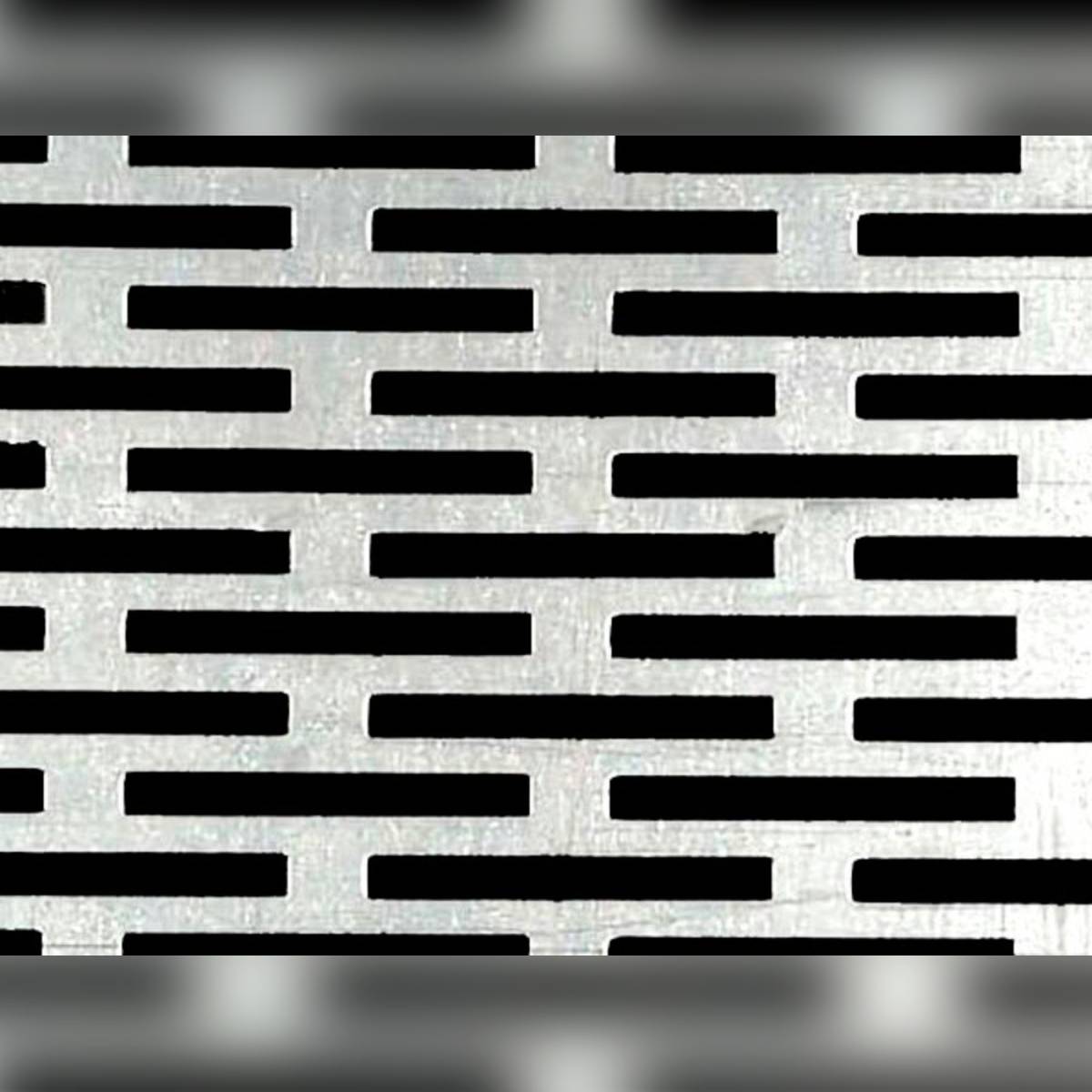 Silver Stainless Steel Rectangular Hole Perforated Sheets Silver with Design for Industrial Use  Manufacturers in Haryana