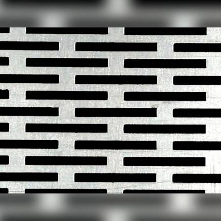 Silver Stainless Steel Rectangular Hole Perforated Sheets Silver with Design for Industrial Use in Delhi